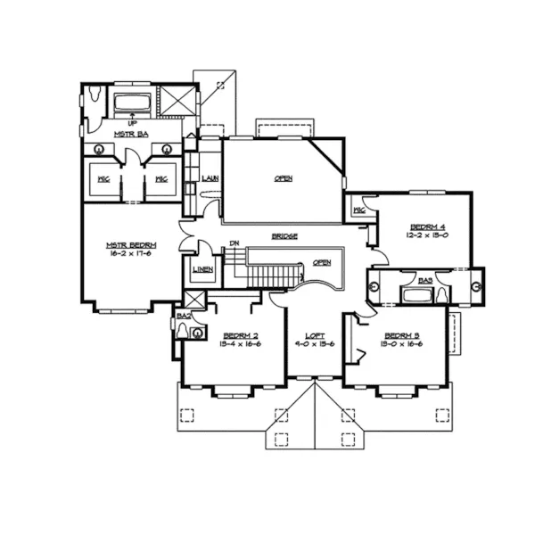 Country House Plan Second Floor - Cahokia Manor Luxury Home 071S-0017 - Search House Plans and More