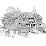 Luxury Craftsman Style Home With Drive Under Stone Garage