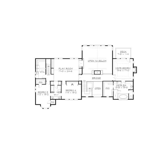 Southern House Plan Second Floor - Ackerman Place Craftsman Home 071S-0019 - Search House Plans and More