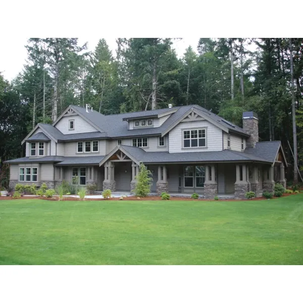 Sprawling Craftsman Detailed Two-Story House Design