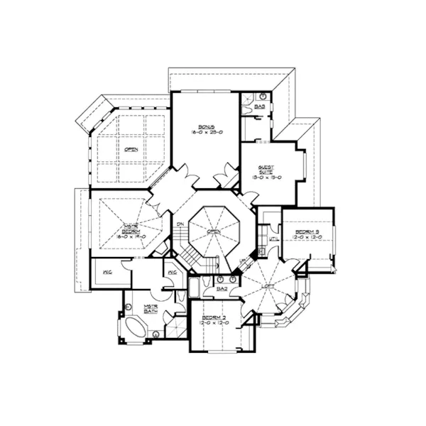 European House Plan Second Floor - Anaconda Arts & Crafts Home 071S-0022 - Search House Plans and More