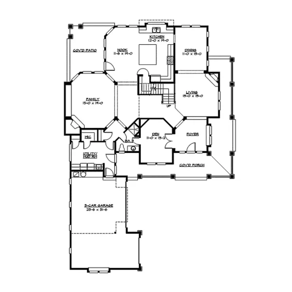 Luxury House Plan First Floor - Canterbury Farms Craftsman Home 071S-0023 - Search House Plans and More