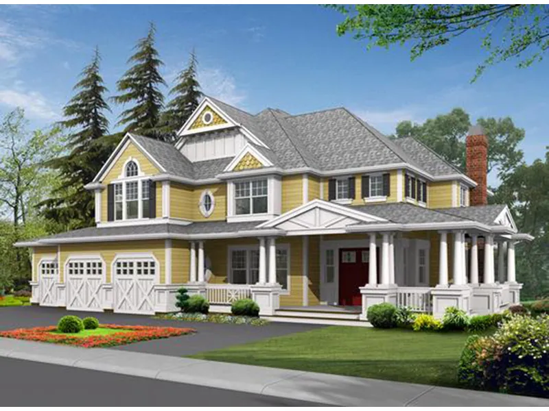 Traditional House Plan Front Image - Canterbury Farms Craftsman Home 071S-0023 - Search House Plans and More