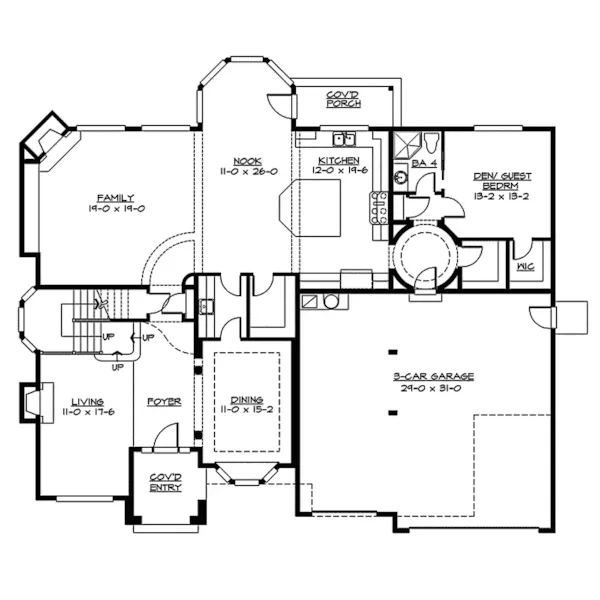 Modern House Plan First Floor - Tangier Luxury Home 071S-0026 - Shop House Plans and More