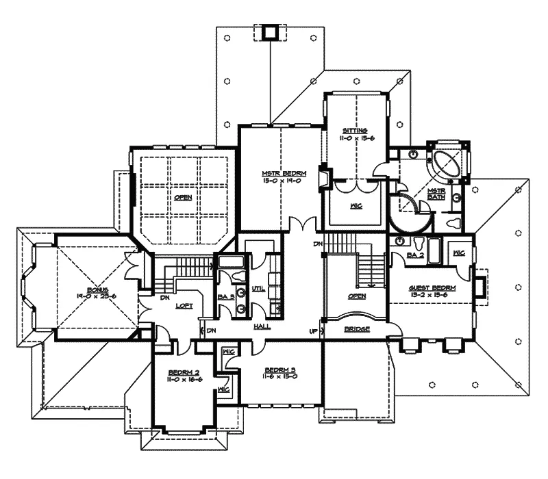 Farmhouse Plan Second Floor - Schiller Place Craftsman Home 071S-0031 - Shop House Plans and More