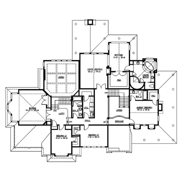 Craftsman House Plan Second Floor - Schiller Place Craftsman Home 071S-0031 - Shop House Plans and More