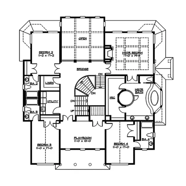 Luxury House Plan Second Floor - Ansel Luxury Country Home 071S-0036 - Search House Plans and More