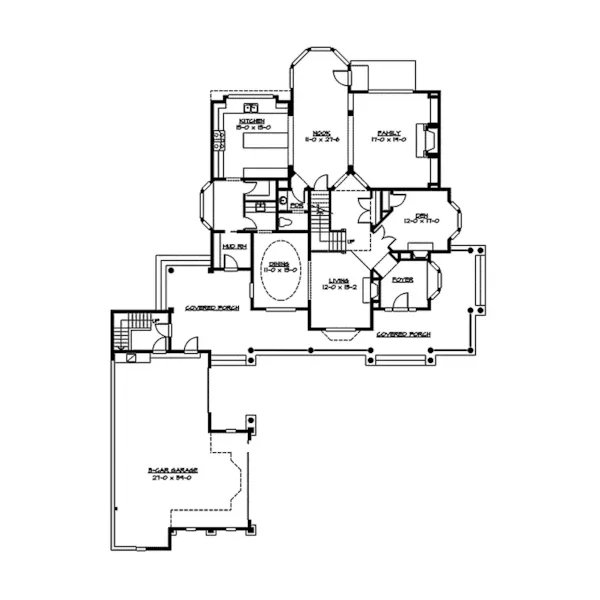 Traditional House Plan First Floor - Parma Luxury Home 071S-0037 - Shop House Plans and More