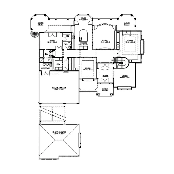 Traditional House Plan First Floor - Mulhouse Manor Luxury Home 071S-0038 - Shop House Plans and More