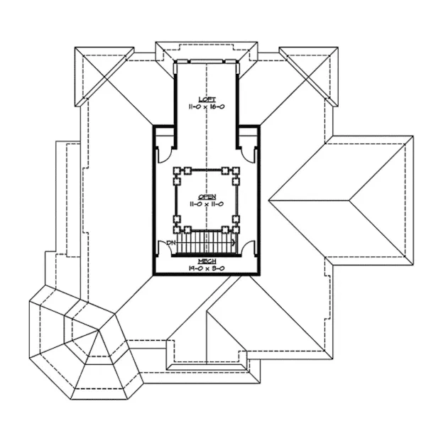 Shingle House Plan Loft - Amalfi Luxury Craftsman Home 071S-0043 - Search House Plans and More