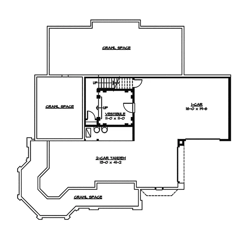 Arts & Crafts House Plan Lower Level Floor - Amalfi Luxury Craftsman Home 071S-0043 - Search House Plans and More