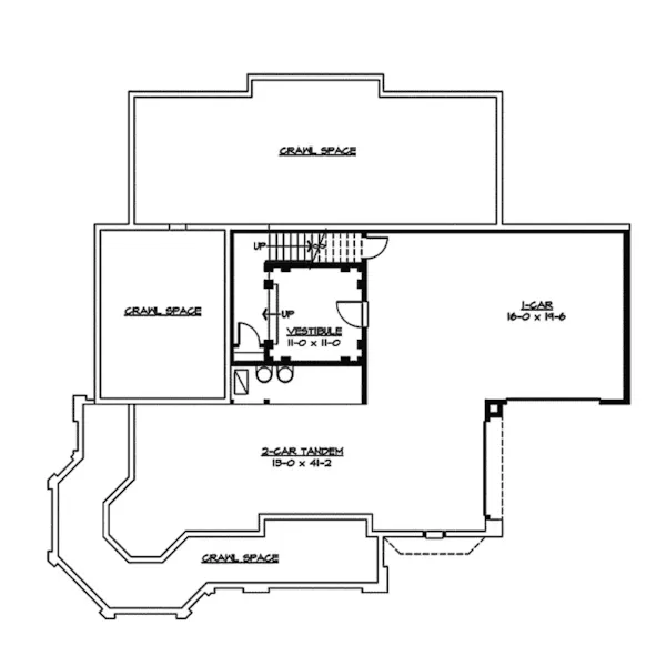 Shingle House Plan Lower Level Floor - Amalfi Luxury Craftsman Home 071S-0043 - Search House Plans and More