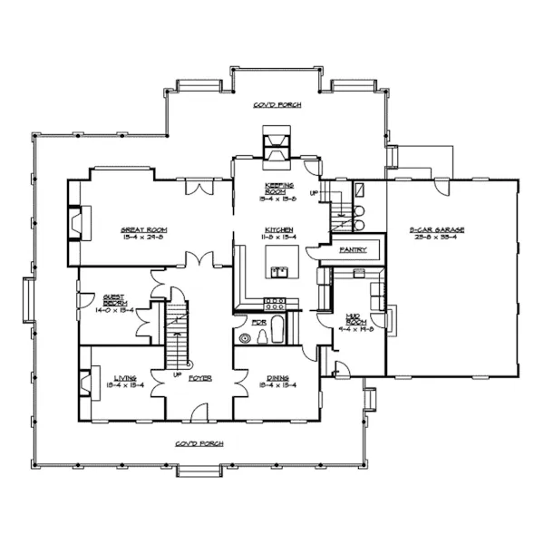 Luxury House Plan First Floor - Appiam Way Luxury Country Home 071S-0044 - Search House Plans and More