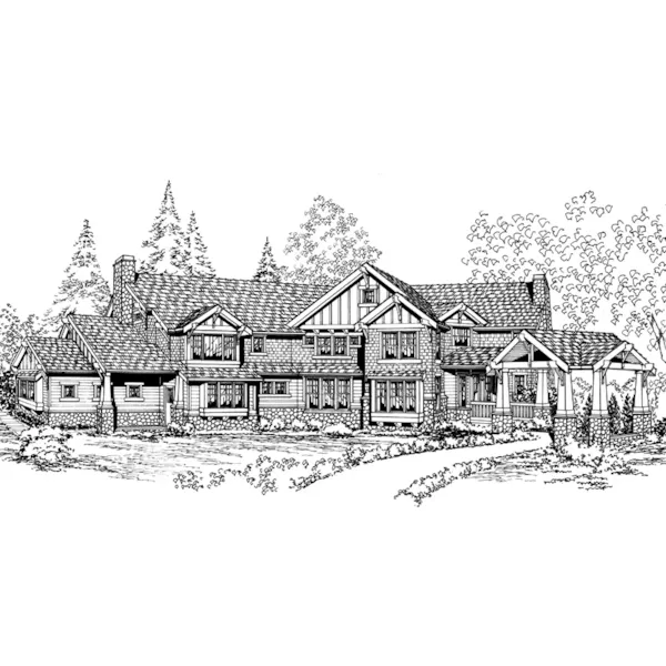 Large Country Craftsman Home Design