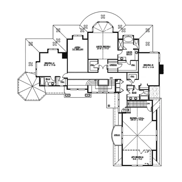 Craftsman House Plan Second Floor - Garden Bounty Craftsman Home 071S-0047 - Search House Plans and More