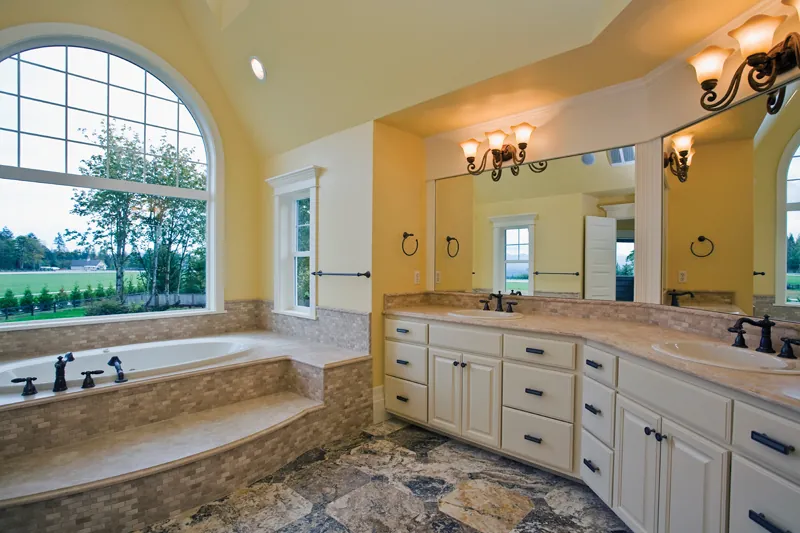 Southern House Plan Master Bathroom Photo 03 - Lydelle Luxury Craftsman Home | Luxury Craftsman Home Designs