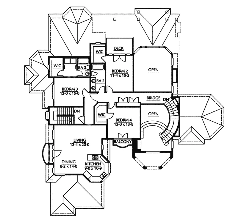 Luxury House Plan Second Floor - Emerald Ridge Luxury Home 071S-0051 - Search House Plans and More