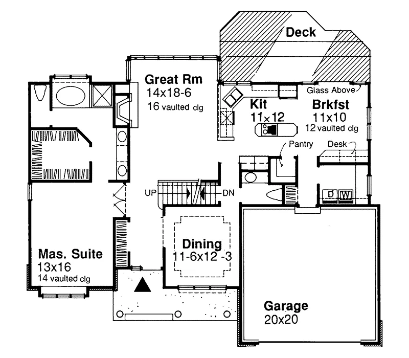 Traditional House Plan First Floor - Nigel Traditional Home 072D-0004 - Shop House Plans and More