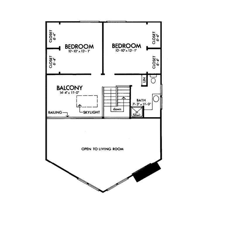 Rustic House Plan Second Floor - Briannon A-Frame Vacation Home 072D-0006 - Search House Plans and More