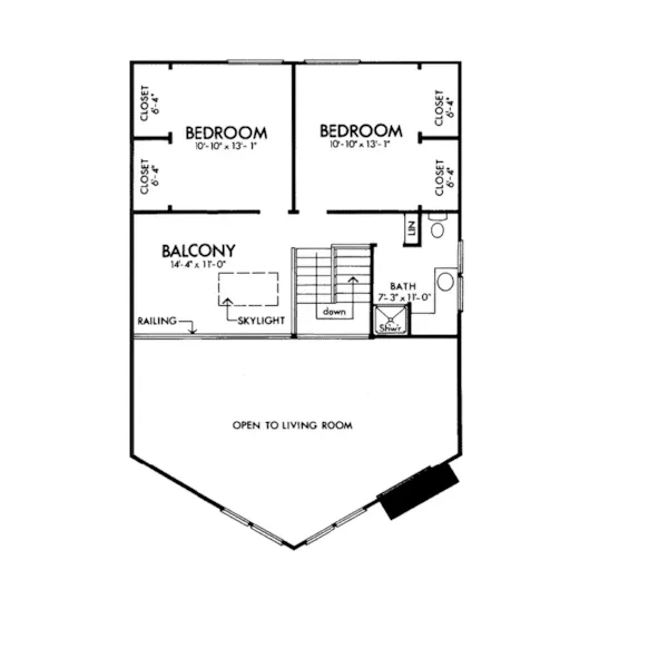 Modern House Plan Second Floor - Briannon A-Frame Vacation Home 072D-0006 - Search House Plans and More