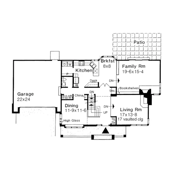 Traditional House Plan First Floor - Fenway Southern Style Home 072D-0010 - Search House Plans and More