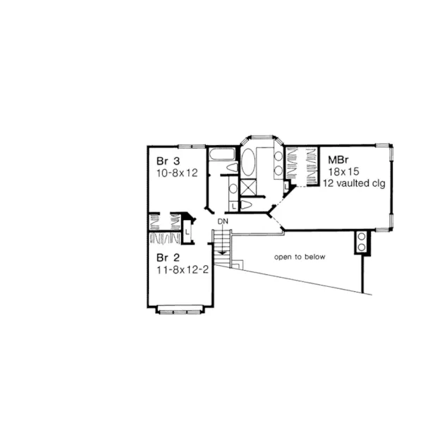 Traditional House Plan Second Floor - Fenway Southern Style Home 072D-0010 - Search House Plans and More