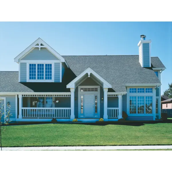 Home With Columned Entry And An Inviting Front Porch