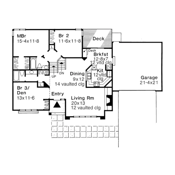 Ranch House Plan First Floor - Cove Spring Ranch Home 072D-0016 - Search House Plans and More