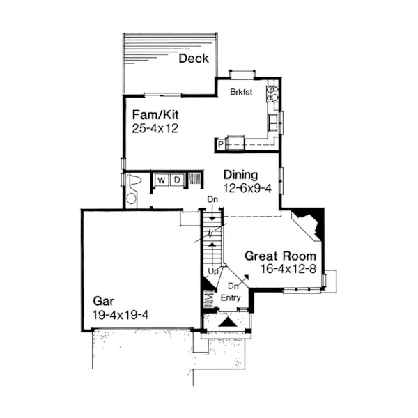 Modern House Plan First Floor - Andres Trail Contemporary Home 072D-0020 - Search House Plans and More