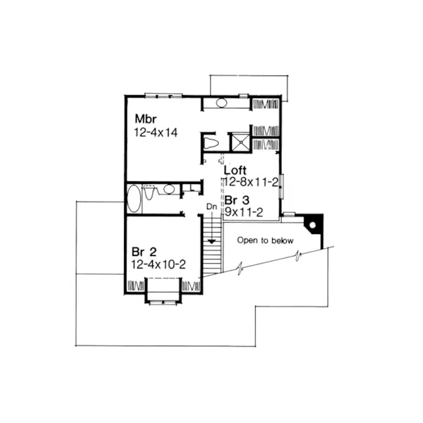 Modern House Plan Second Floor - Andres Trail Contemporary Home 072D-0020 - Search House Plans and More