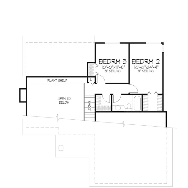 Traditional House Plan Second Floor - Mallard Peak Rustic Home 072D-0021 - Shop House Plans and More