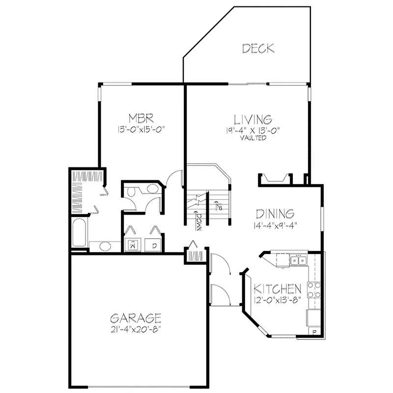 Modern House Plan First Floor - Commonwealth Traditional Home 072D-0023 - Search House Plans and More