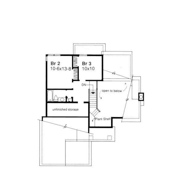 Modern House Plan Second Floor - Boxberg Traditional Home 072D-0024 - Search House Plans and More