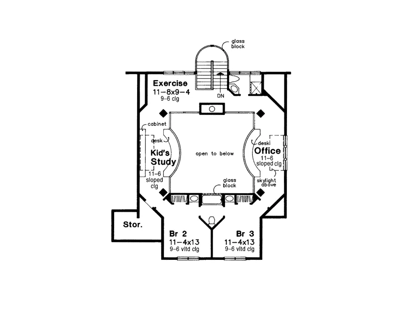 Contemporary House Plan Second Floor - Vallendar Tudor Luxury Home 072D-0025 - Shop House Plans and More
