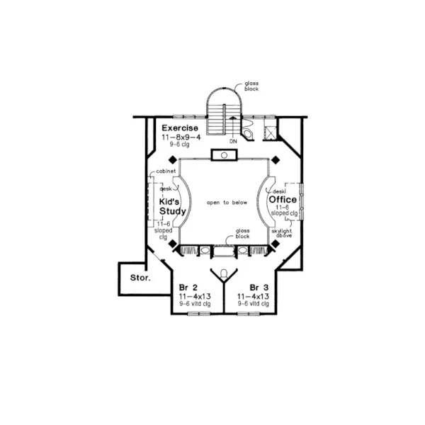 Contemporary House Plan Second Floor - Vallendar Tudor Luxury Home 072D-0025 - Shop House Plans and More