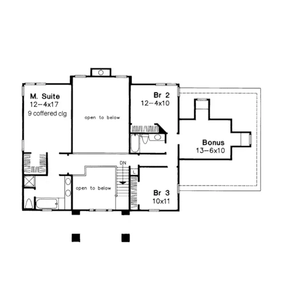 Traditional House Plan Second Floor - Wendell Bay Colonial Home 072D-0026 - Shop House Plans and More