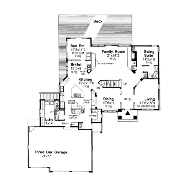 Southern House Plan First Floor - Diamond Hill Traditional Home 072D-0030 - Search House Plans and More