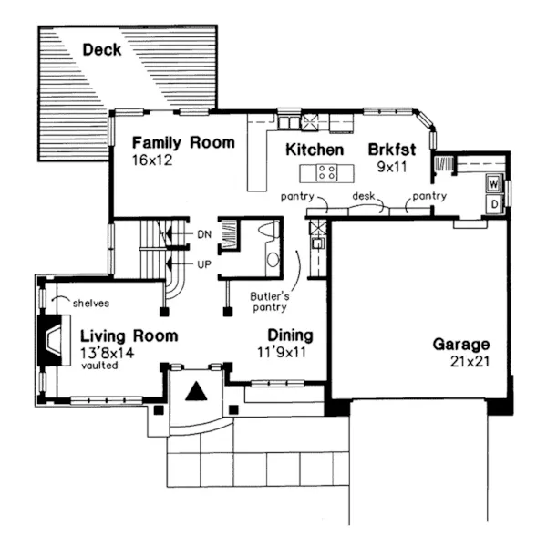 Traditional House Plan First Floor - Balfour Craftsman Home 072D-0031 - Search House Plans and More