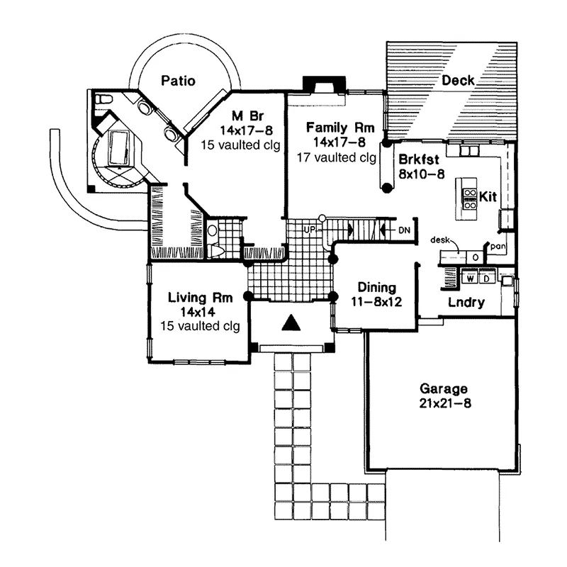 Traditional House Plan First Floor - Florentine Park Traditional 072D-0032 - Search House Plans and More