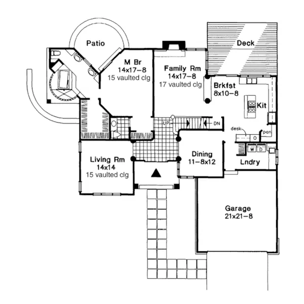 Contemporary House Plan First Floor - Florentine Park Traditional 072D-0032 - Search House Plans and More