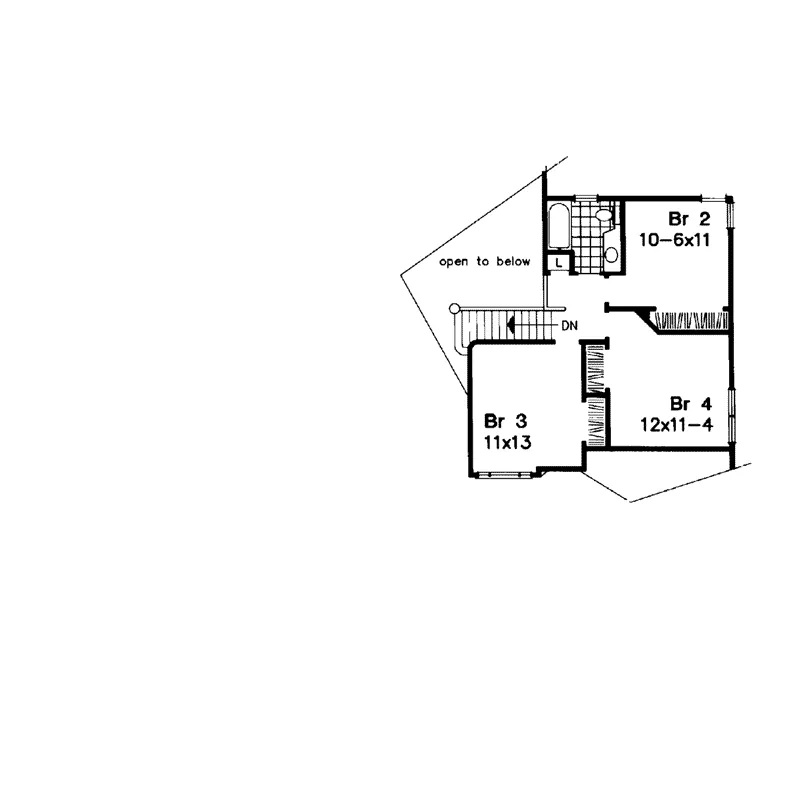 Traditional House Plan Second Floor - Florentine Park Traditional 072D-0032 - Search House Plans and More