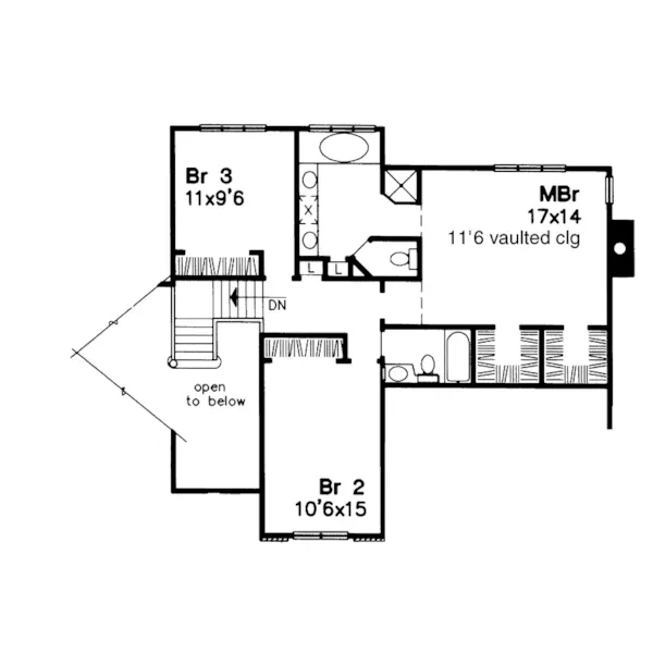 Traditional House Plan Second Floor - Avery Heights Traditional Home 072D-0033 - Search House Plans and More