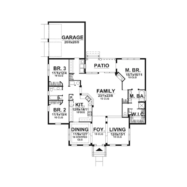 Cape Cod & New England House Plan First Floor - Edmund Point Cape Cod Home 072D-0039 - Search House Plans and More