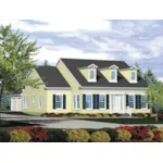 Cape Cod Style Home Has A Trio Of Dormers  