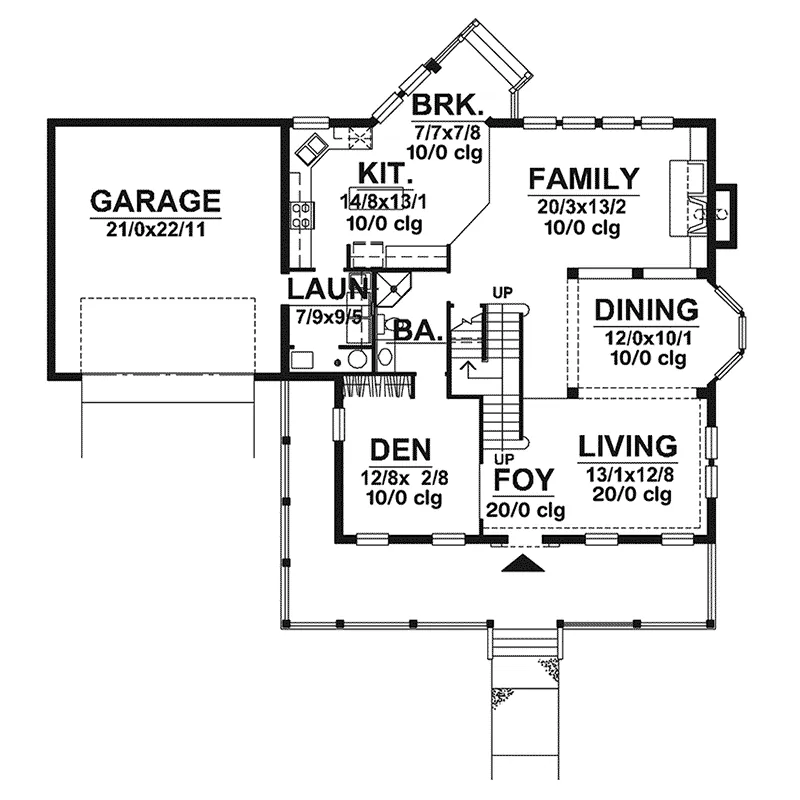 Traditional House Plan First Floor - Judy Jane Colonial  Home 072D-0042 - Search House Plans and More