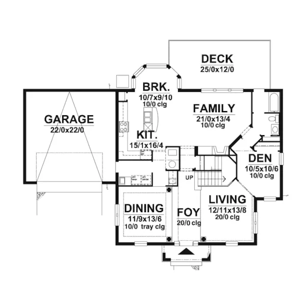 Southern Plantation House Plan First Floor - Arundel Park Georgian Home 072D-0043 - Search House Plans and More