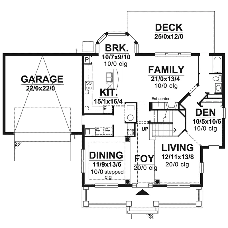 Colonial House Plan First Floor - Levy Park Country Home 072D-0044 - Shop House Plans and More