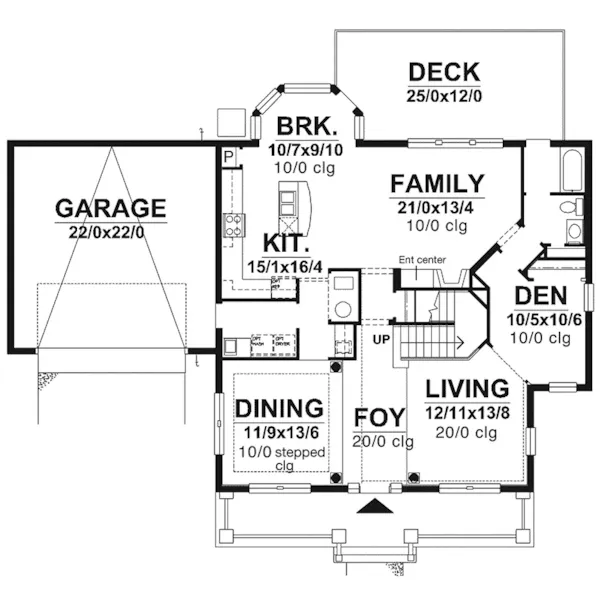 Modern House Plan First Floor - Levy Park Country Home 072D-0044 - Shop House Plans and More