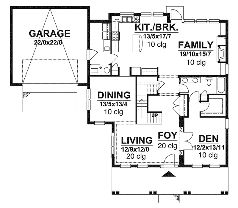 Modern House Plan First Floor - Mondavi Manor Prairie Home 072D-0047 - Shop House Plans and More