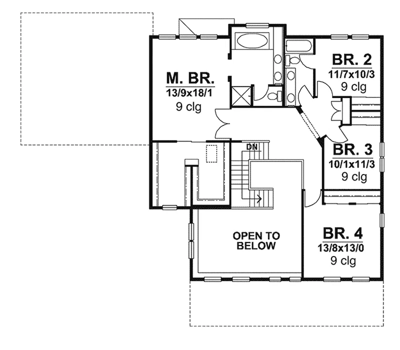 Modern House Plan Second Floor - Mondavi Manor Prairie Home 072D-0047 - Shop House Plans and More